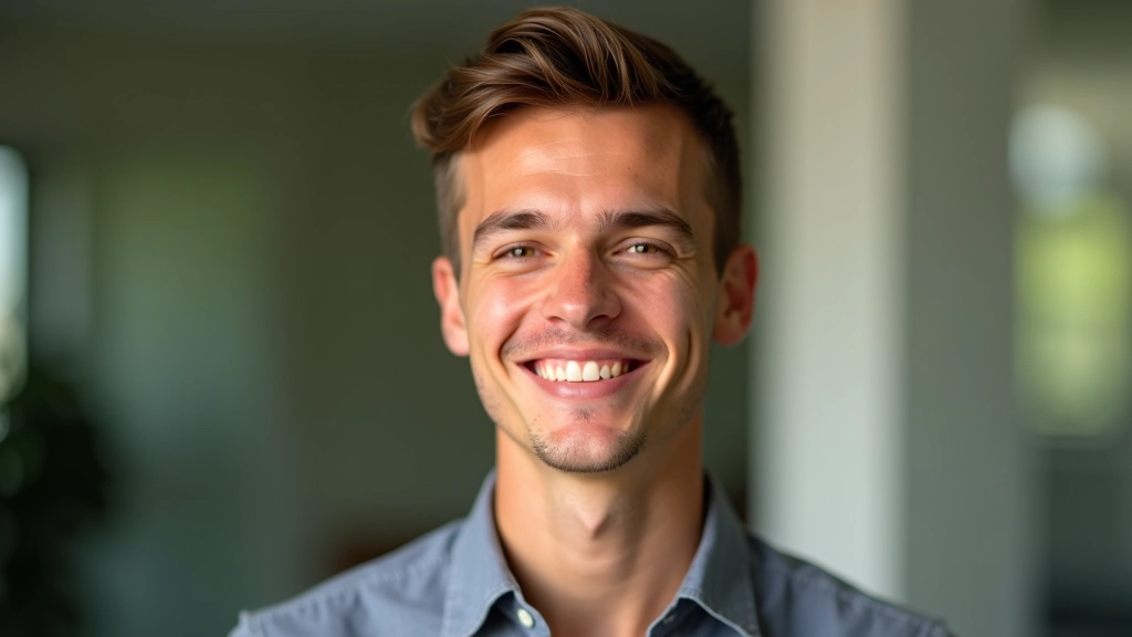 Professional portrait of creative technologist and educator, approachable expression, bright workspace, natural lighting, no people visible details